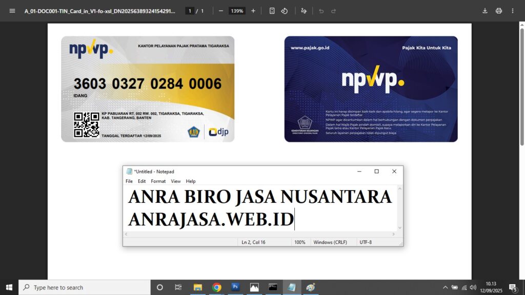 Jasa Pembuatan NPWP