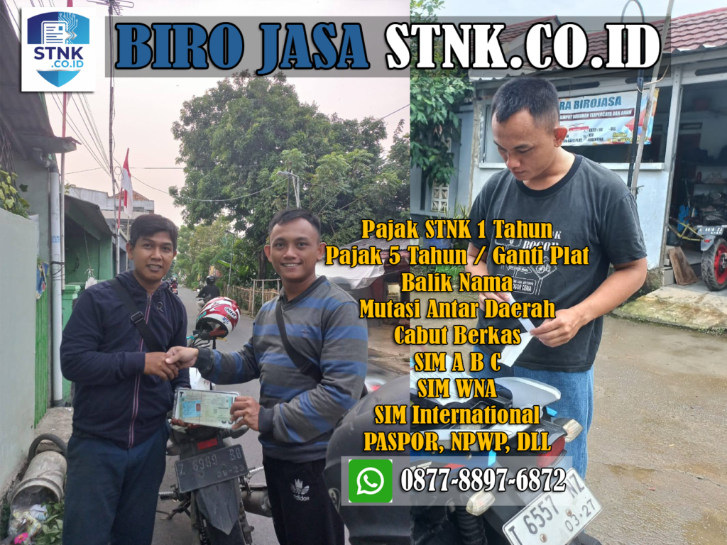 Butuh jasa perpanjang STNK yang cepat dan terpercaya? STNK.CO.ID melayani pengurusan pajak tahunan & 5 tahunan dengan layanan jemput berkas di seluruh kecamatan Jakarta Selatan. Aman, resmi, dan tanpa antre!