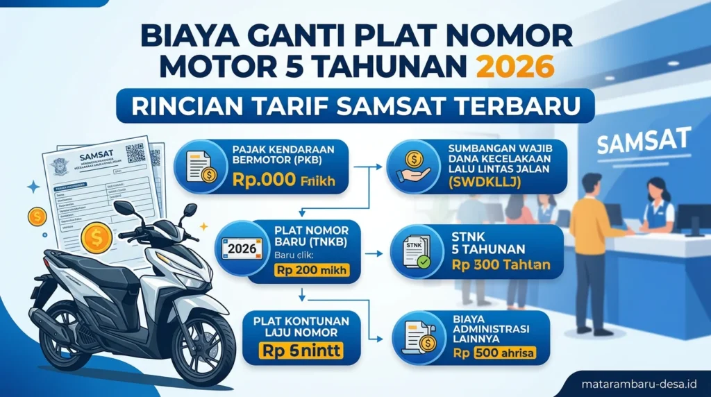 Biaya Pajak 5 Tahunan Motor 2026: Simak Rincian, Syarat, dan Cara Mudah Mengurusnya