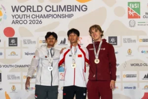 Haddan Malik Raih Medali Perak Kejuaraan Dunia Panjat Tebing Remaja 2026 di Italia