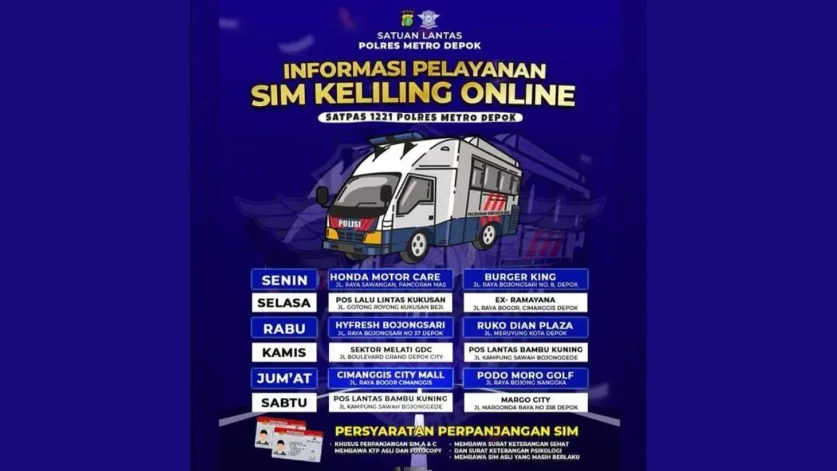 Mudah dan Praktis! Ini Jadwal dan Lokasi SIM Keliling Terbaru untuk Perpanjangan SIM Anda