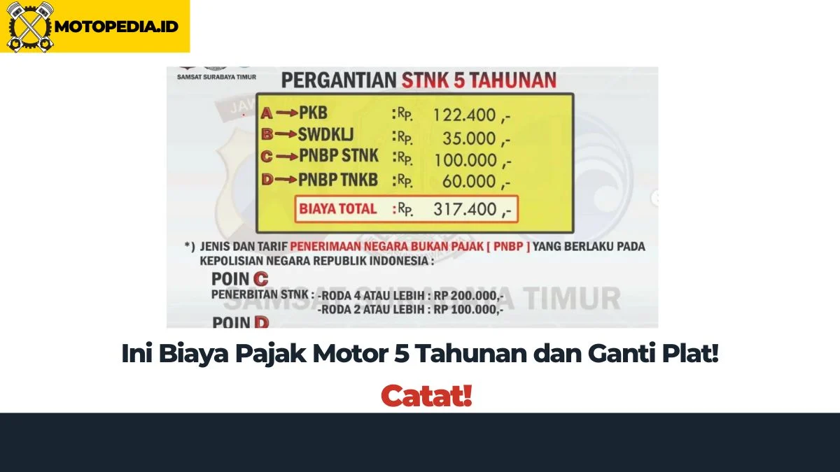 Pajak Motor Berapa? Ini Rincian Biaya dan Cara Bayar yang Wajib Diketahui