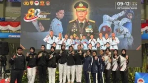 Polwan Polda Riau Harumkan Nama Bangsa dengan 7 Medali di Kejurnas Taekwondo Kapolri Cup