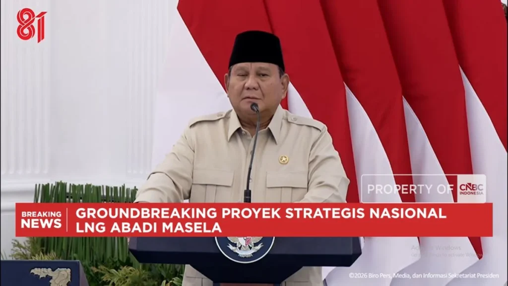 Prabowo Resmikan Pembangunan Proyek Gas Masela Setelah 28 Tahun Penantian