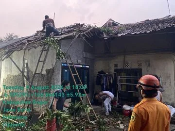 Hujan Deras Guyur Bogor: Pohon Tumbang Timpa Atap Rumah Warga di Cijayanti